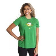 Fighting Duck, Nike, Green, Crew Neck, Cotton, Women, Football, T-Shirt, 589200